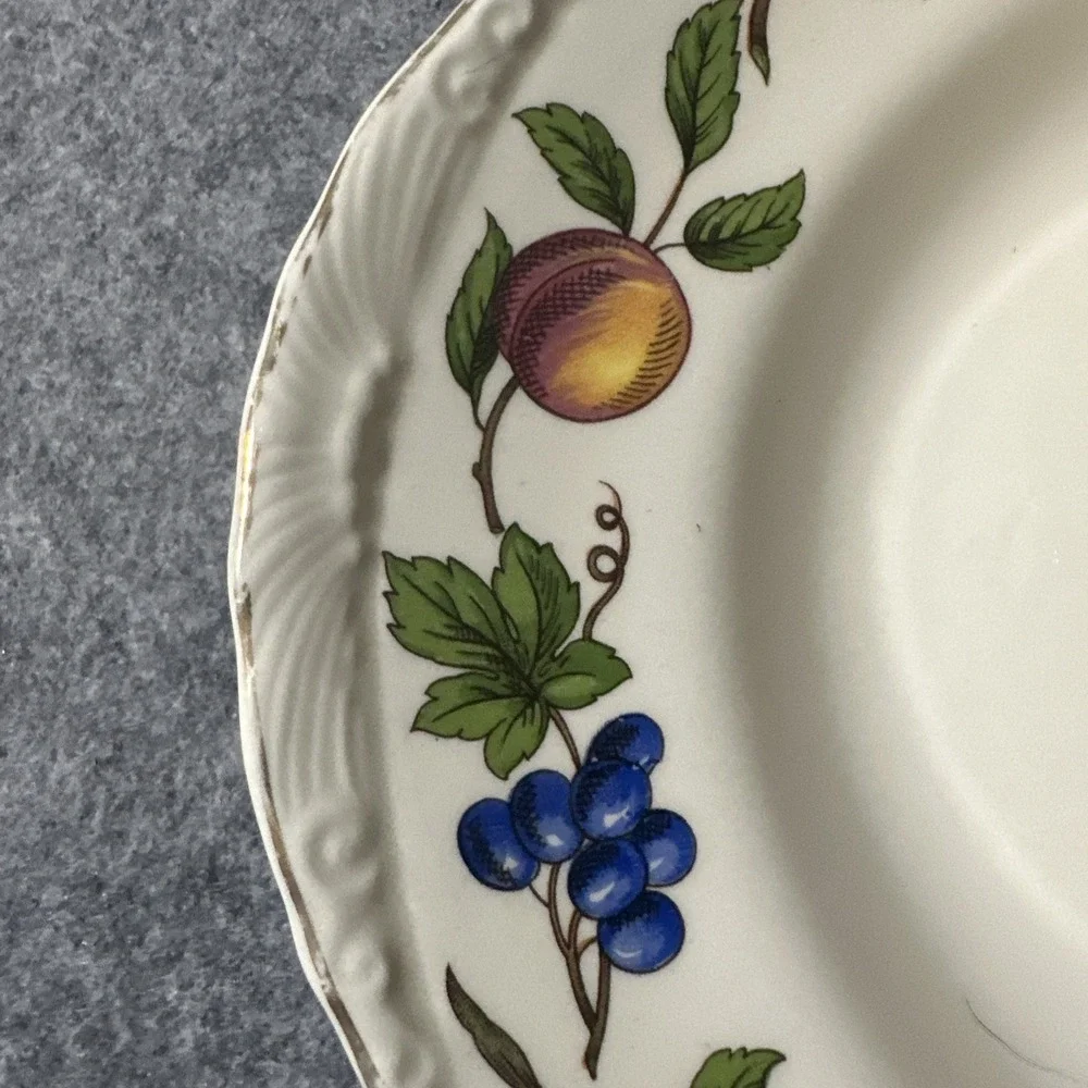 Homer Laughlin #J49N5 Eggshell Nautilus ORCHARD Fruit oval platter‎ 11.5X9'' VTG